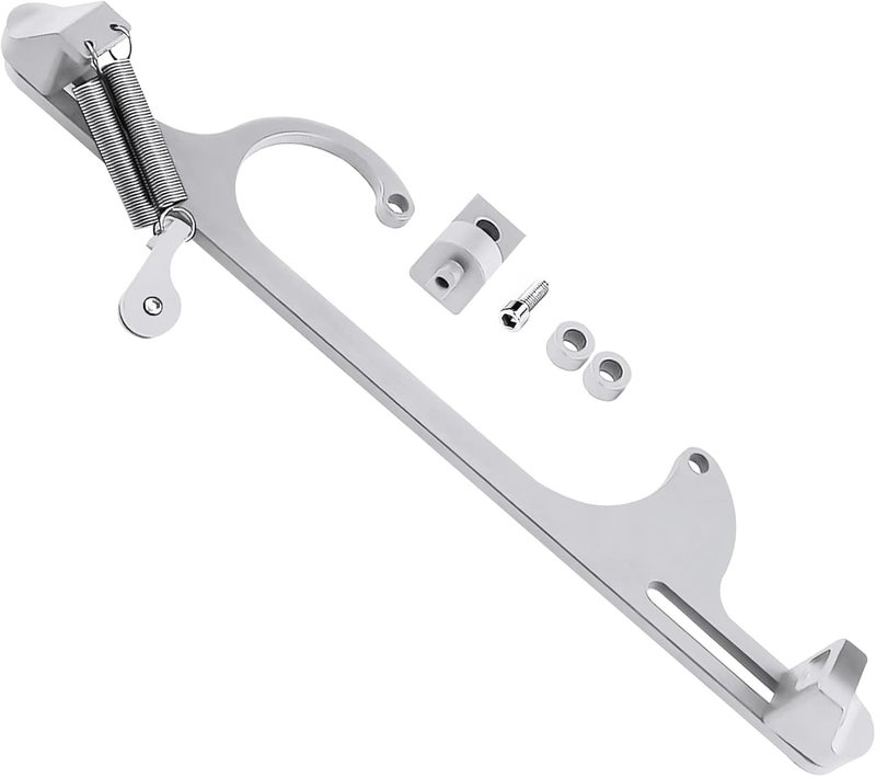 Endxedo Throttle Cable Bracket for 4150 4160 Series Adjustable Carburetor Bracket Aluminum Throttle Brackets (Silver) - Image 1